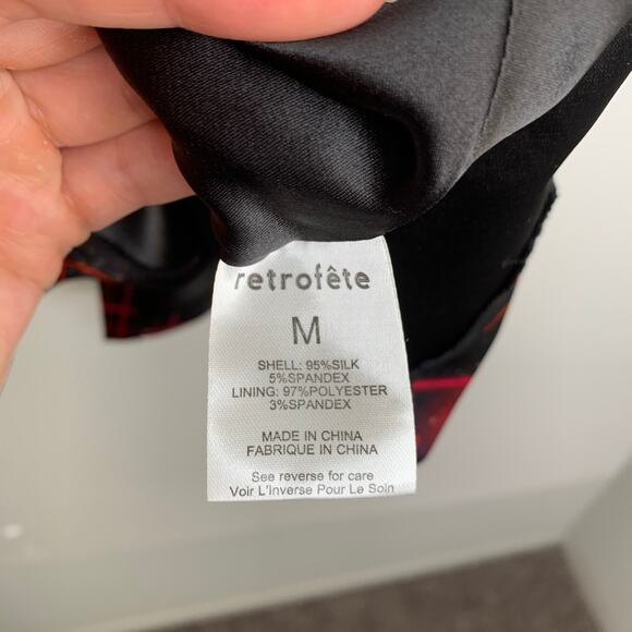 Retrofete Ariella Silk-blend Mini Dress In Black Fireworks Womens Medium - Picture 15 of 16